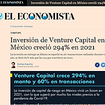 Inversin de Venture Capital en Mxico creci 294% en 2021